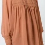 See By Chloe See By Chloé Smocked High-Neck Blouse Dusty Pink Boho Chic Size EU 36 (US 4) Photo 1
