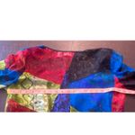 Chico's Y2K Silk Lace Burnout Velvet Patchwork Artsy Boho Art to Wear Tie Front Top Med Photo 6