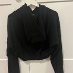 Mono B Ribbed Hooded Sweatshirt Cropped NWT Photo 1