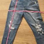 Kancan women’s jeans high rise medium wash distressed straight skinny y2k US 32 Blue Photo 5