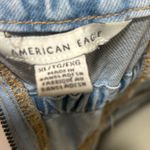 American Eagle  retro denim corset tiered ruffle tie strap mini dress, size XL Photo 7