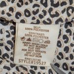 Mystree  Faux Fur Vest Leopard Open Front Black Womens Small Photo 3