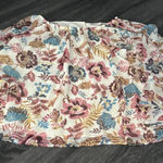 Loft Floral Mini Skirt in Cream, Pink, and Blue Photo 0