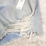 Good American Bombshell Denim Shorts Cutoffs Distressed Button Fly Size 16 New Photo 7