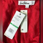 Sam Edelman  Maila Ruffle-Trim Red Peplum Top Size L Women's V‎ neck Viscose NEW Photo 7