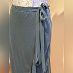 Green Envelope Los Angeles NWTS Green Ruffle Drape Wrap Look Long SideTie SZ S Photo 3