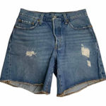Levi's  501 Mid Thigh‎ Distressed Denim Shorts 26 Photo 0