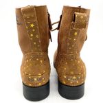 Sorel Emelie Combat Boot Womens 5 Waterproof Suede Gold Stars Boho Fairy Grunge Photo 1