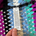 Free the Roses Colorful Crochet Hooded Cardigan Size XS/S NWT Blue Photo 7