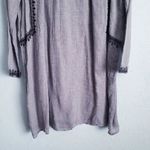 ZARA  Gray Embroidered Long Sleeve Tunic Dress Photo 1