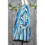 Cato Est. 1946 Ladies Blue Blouse Top Size S Beaded Faux Necklace Bell SS V-Neck Photo 5