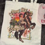 Long Live Cowgirls Canvas Bag And Mini Bag NWOT Photo 1