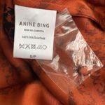 ANINE BING  Penelope orange zebra silk wrap dress small Photo 7