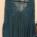 Free People  Lace + Pleated Mini Dress Photo 1