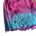 Levi's Vintage: ® ★ Red Tab 501’s® ★ Ripped Tie Dye Cut Off Festival Denim Shorts Photo 2