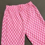 Emory park  Pink Checkered Wide-Leg Pants Photo 2