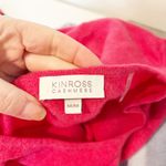 Kinross Cashmere Crewneck Pullover Puff Sleeve Sweater Pink Medium Photo 1