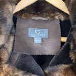 Gallery Vtg Y2K Penny Lane‎ Brown Faux Suede Shearling Fur Long Jacket Coat NWT Size S Photo 3