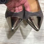 Talbots  grey suede and silvery toed babydoll heels size 7.5 Photo 1