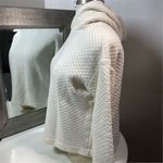 Women's Quilted Knit Hooded sweatshirt Ivory Size Xl Casual Photo 6
