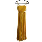 Alice + Olivia NEW NWT  Powell Pleated Wide Leg Cutout Jumpsuit Golden Rod Yellow Photo 3