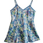 Delicates Floral Satin Mini Slip Dress Coquette Bows Lingerie Romantic Size L Photo 0