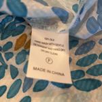 Marie Oliver  Teal and blue silk top Photo 4