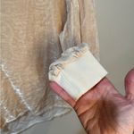 Nation Ltd  Velvet Silk Nadira Pullover Long Sleeve Shirt Womens‎ XS Cream Photo 7