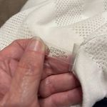 Calvin Klein  Sheer Striped Cropped White Cardigan Top Photo 7