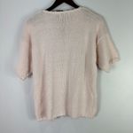 Carolyn Taylor Vtg 90s Embroidered Floral Top Large Pink Knit Cottage Soft Girl Photo 6