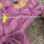 J.Crew Embroidered Romper in Pink Vines Block Print Sz 2 Photo 6