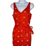 Loft  Red & White Floral Print Sleeveless Tank Jumper Women's Size 2 NEW $90 Photo 3
