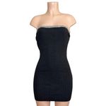 Ba&sh  Diana Strapless Crystal Embellished Ribbed Mini Bodycon Dress, Black, 0/XS Photo 6