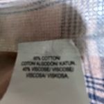 Lucky Brand  Dusty Rose and Gray Plaid Blouse Photo 8