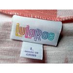 LuLaRoe  Olive Shirt Womens Size Large Orange/Peach Abstract‎ Design Tulip Sleeve Photo 5