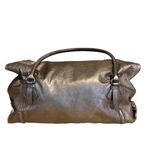Salvatore Ferragamo METALLIC SILVER/BRONZE LEATHER FOLD OVER SHOULDER BAG Photo 5