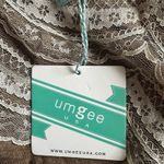 Umgee NEW Brown Swing Babydoll Dress White Lace USA Made Fall Cottage Photo 4