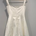 House Of CB  ADRIANA Ivory Satin And Lace Mini Dress Photo 2