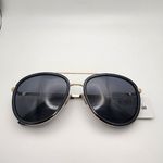 Ophelia Roe NWT  Black & Gold Aviator Sunglasses Photo 3