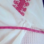 J.Crew Embroidered boho Beach Romper in white red embroidery and tassels size XL Photo 6