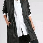 Athleta  Summit Black Insulated Longline Parka Rain Jacket Size Medium Photo 0