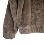 Truth by Republic Women's XS Faux Fur Hoodie Oversized Brown Photo 5