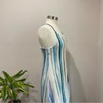 Anthropologie Antibes Blanc x Watercolor Stripe High Low Beachy Maxi Dress M Photo 4