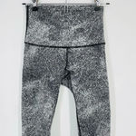Lululemon  Wunder Under Pant Hi-Rise Luon Spray Jacquard White Black Size 4 Photo 4