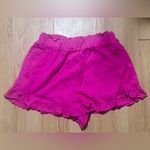 Hot pink ‘New in’ linen ruffle shorts(w inner lining) ladies Large Photo 7