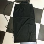 We Wore What NWT Cut Out Midi Skirt Strappy Side Ties Solid Black Cutouts Resort M Photo 7