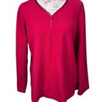 VTG Oscar de La Renta Women’s Red Long Sleeve Pullover Sleepwear XL Classic 90s Photo 1