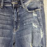 Judy Blue  Ripped Boyfriend Jeans in Dark Blue Photo 3