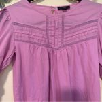 J.Crew  Lilac Purple/Magenta Puff Sleeve Shirt Photo 2