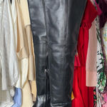 Cult Gaia New  Serena Thigh High Black Leather OTK Tall Kitten Heel Boots 35.5 Photo 0